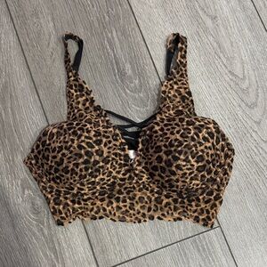 PINK Victoria's Secret Leopard Print Push Up Bralette